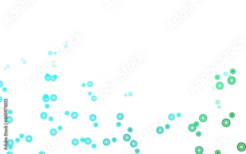 Light Green vector background with spots.