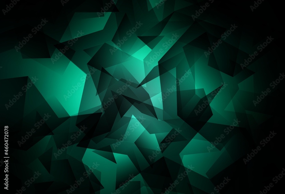 Dark Green vector low poly background. Dark Green vector low poly background.