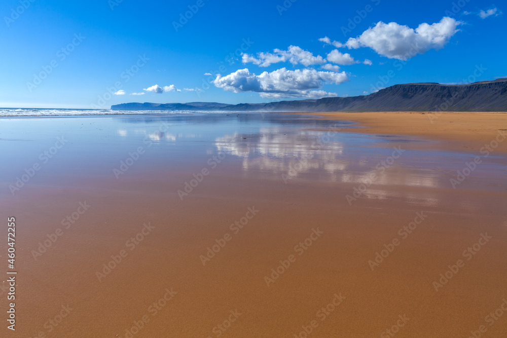Orange sand beach in Iceland. Orange sand beach in Iceland.