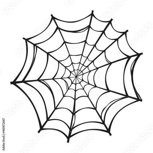 Vector Halloween spider web isolated on a white background.