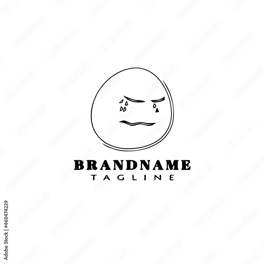 egg character logo cartoon icon design template black isolated vector egg character logo cartoon icon design template black isolated vector