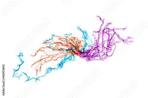 abstract fractal futuristic colourful pattern on white background