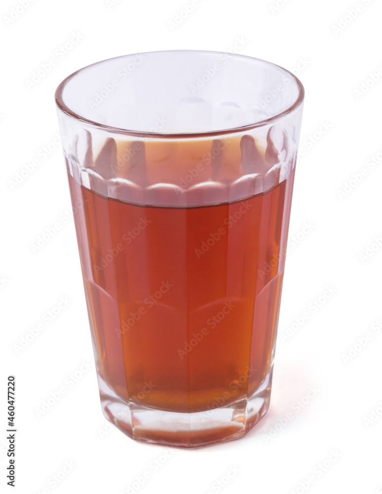 glass of tea, hot drink isolated on white background