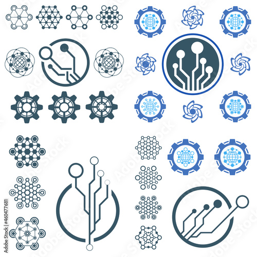 Artificial intelligence concept symbols and signs. Vector icon and logo Artificial intelligence.