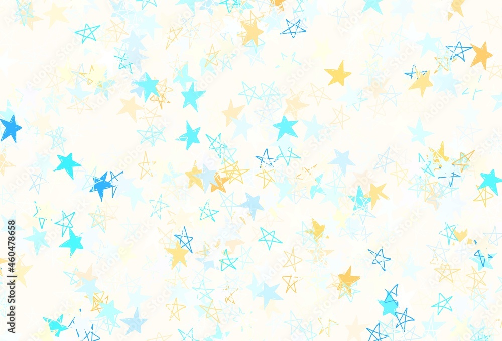 Light Blue, Red vector layout with bright stars. Light Blue, Red vector layout with bright stars.