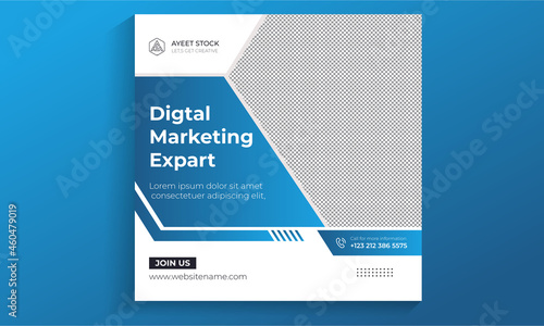 Digital marketing expert Instagram post and social media banner template