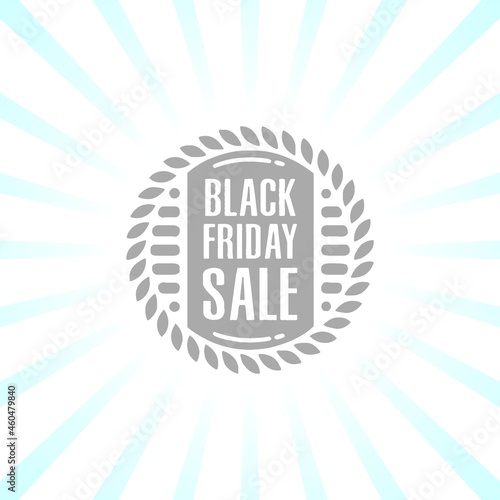 Black friday retro sales banner with sunrays, announcing discount, advertisement items, oldskool banner sunburst background photo