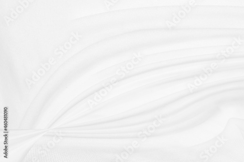beautiful Clean fashion woven soft fabric abstract smooth curve shape decorative textile white background