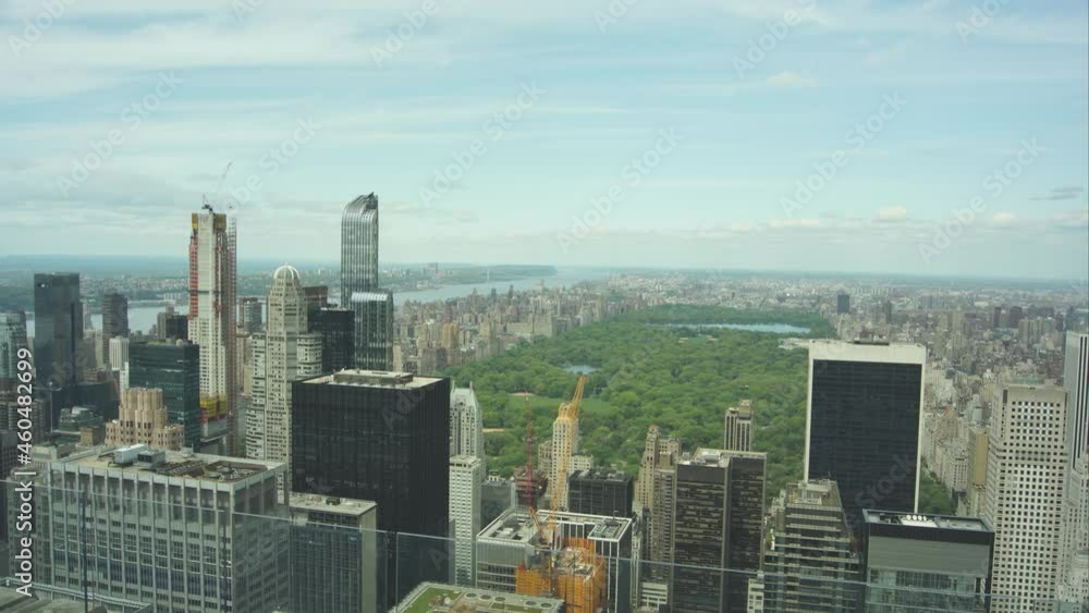 Deep top panoramic view of Manhattan, New York City, time lapse Deep top panoramic view of Manhattan, New York City, time lapse