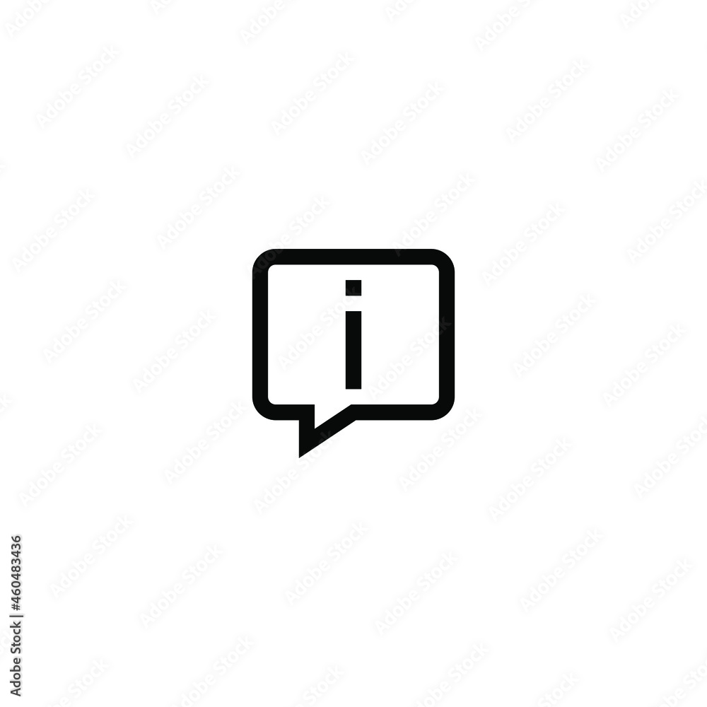 Info notification icon isolated on white background vector Info notification icon isolated on white background vector