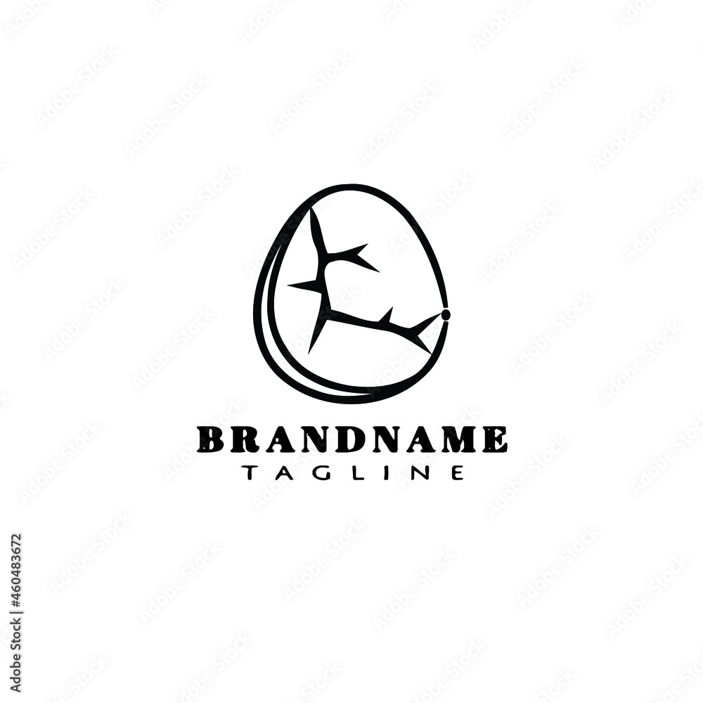 flat broken egg logo cartoon design template icon concept isolated vector illustration flat broken egg logo cartoon design template icon concept isolated vector illustration