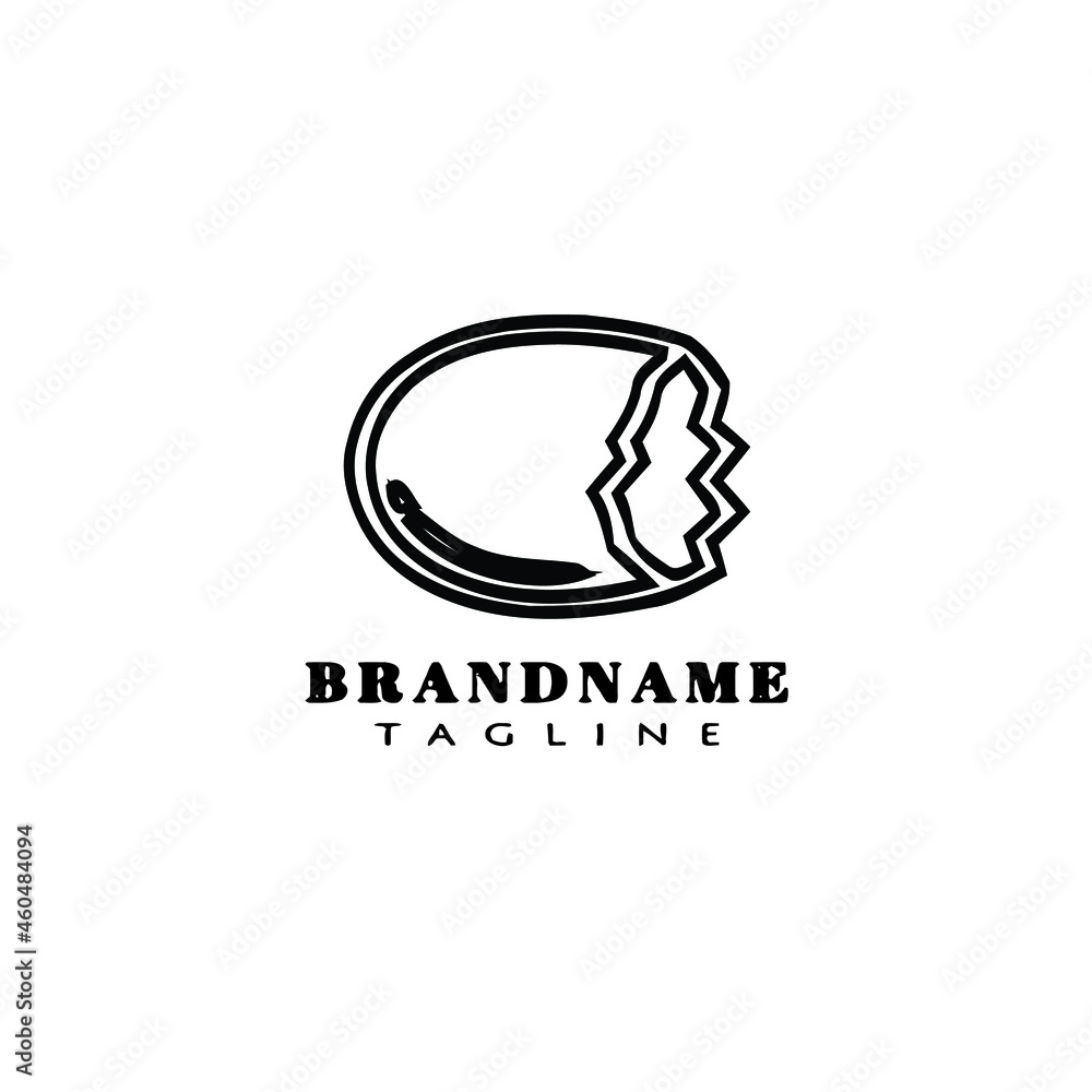 broken egg logo cartoon graphic template icon black isolated vector illustration broken egg logo cartoon graphic template icon black isolated vector illustration