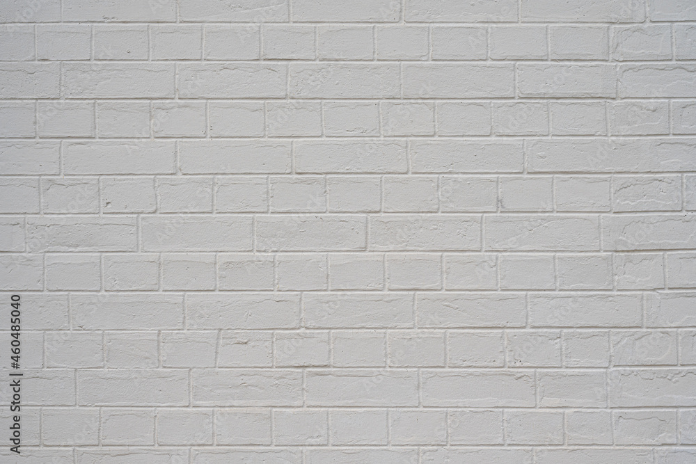 weiss gestrichene Ziegelmauer / Textur / Hintergrund weiss gestrichene Ziegelmauer / Textur / Hintergrund
