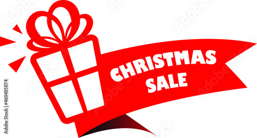 vector sticker gift box christmas sale