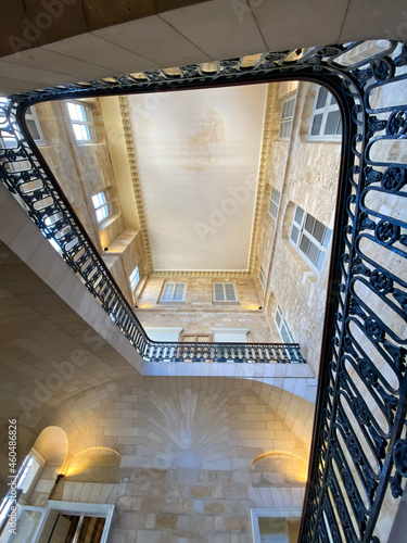 Escalier de l'hôtel de ville de Bordeaux, palais Rohan, Gironde