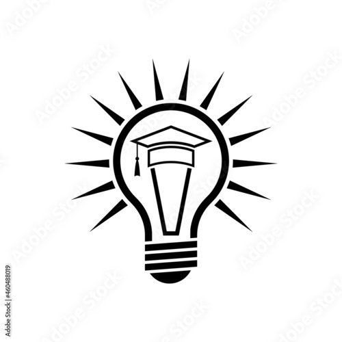 Innovation light bulb icon isolated on white background