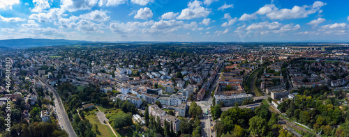 Aerial view around the city Basel in Switzerland on a sunny day in summer. © GDMpro S.R.O