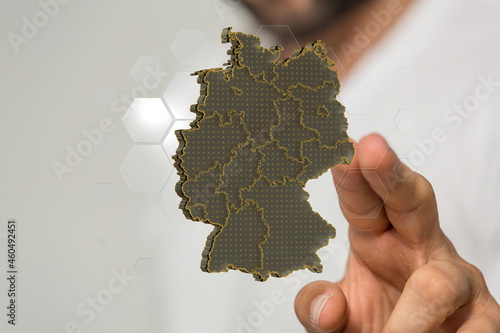 Abstract of germany map net...
