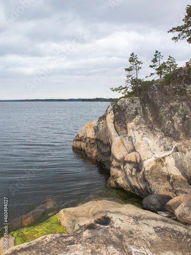 Rocks on island Bergholmen in Stockholm Archipelago photo