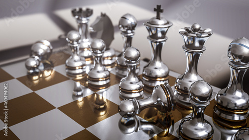 3D Rendering Of Chess Board