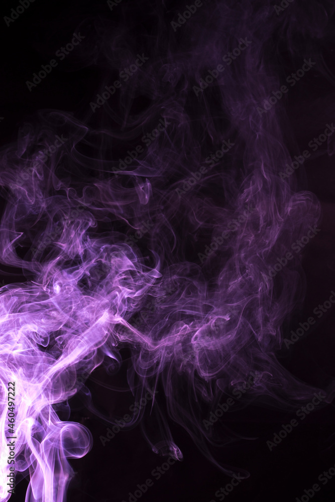 The movement of pink smoke takes place on a fierce black background, fearing an abstraction on a black background. The movement of pink smoke takes place on a fierce black background, fearing an abstraction on a black background.