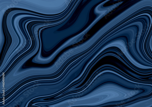 Dark Blue Stone Rock Wave Texture Wallpaper Silk Pattern Abstract Background Illustration