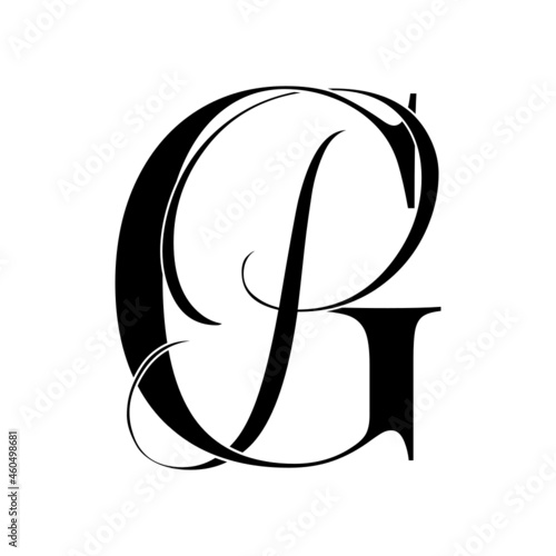 gp, pg, monogram logo. Calligraphic signature icon. Wedding Logo Monogram. modern monogram symbol. Couples logo for wedding