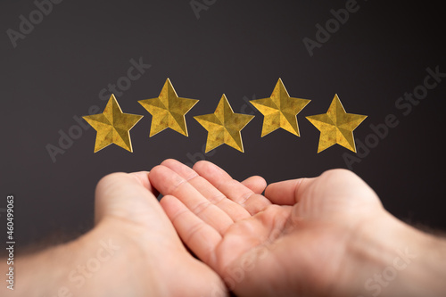 Customer hand touching to y...