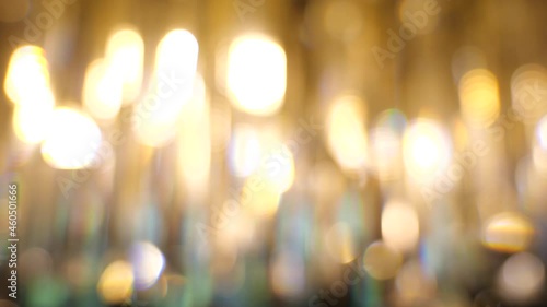 4k video The yellow and gold bokeh is used as the background.