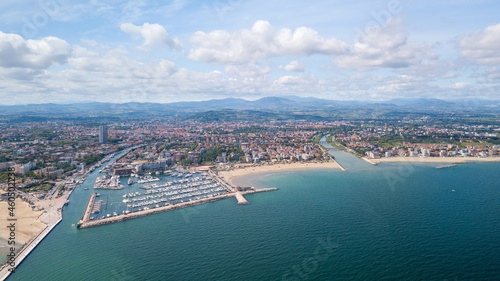 Rimini August 2021 - view of the port of Rimini and Rivabella in Emilia Romagna