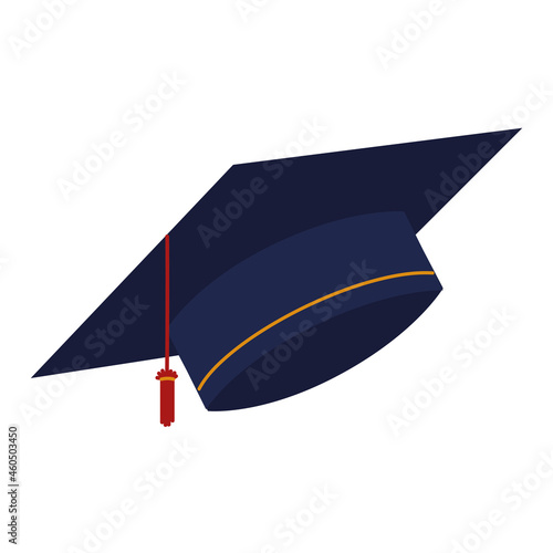 graduation hat flat icon