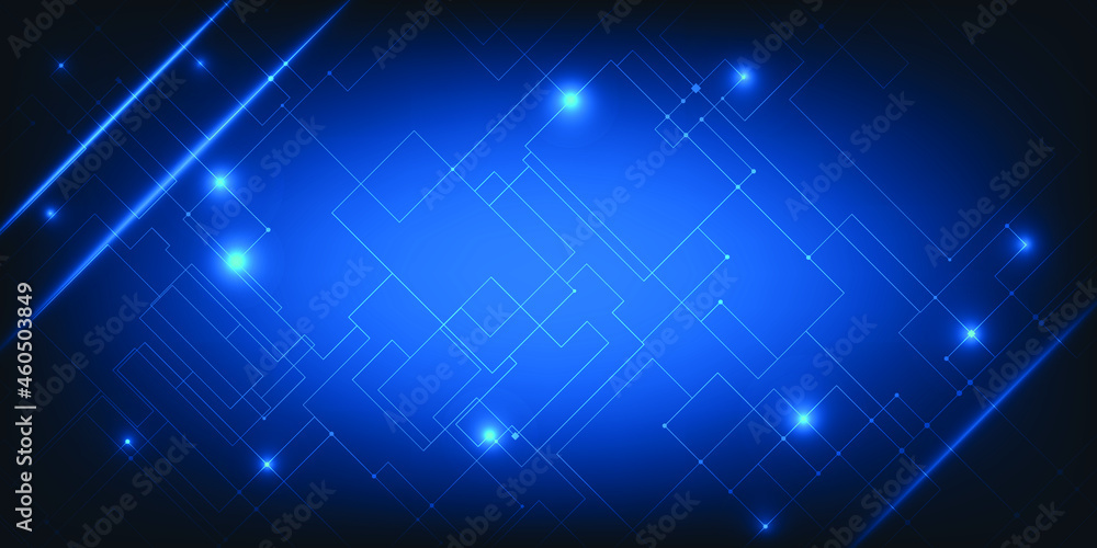 Hi-tech modern tech digital circuit for digital futuristic artwork background and wallpaper.Vector illustrations.