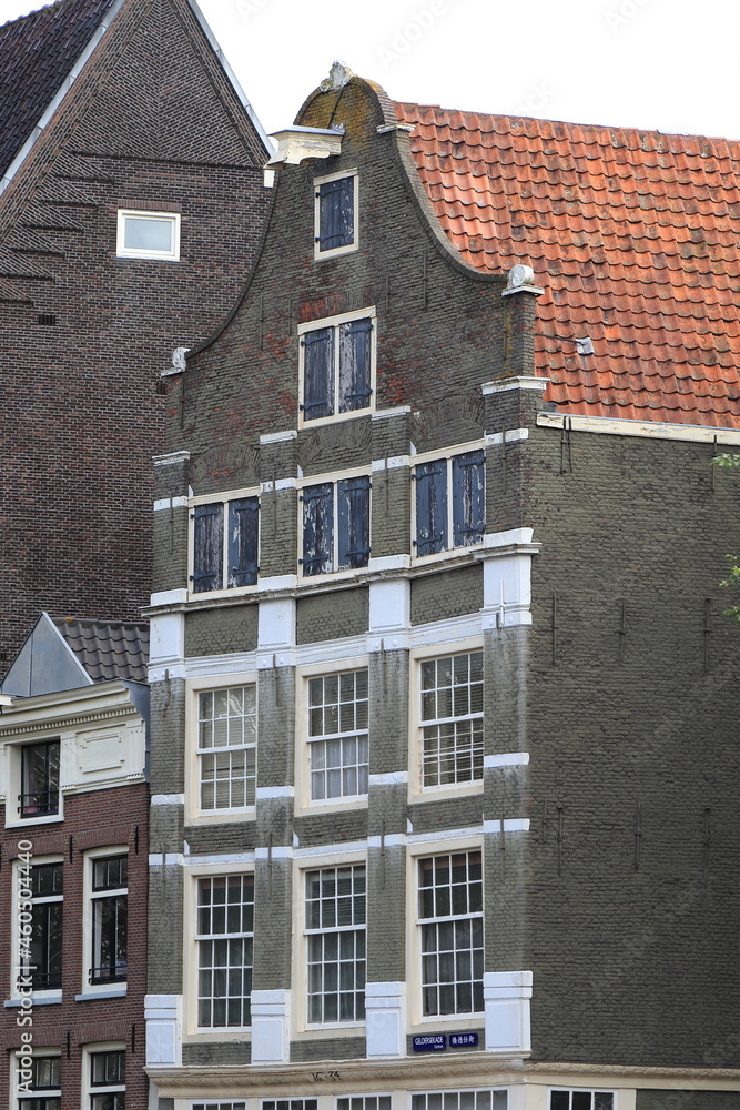 Amsterdam Geldersekade Canal Historic House with Bell Gable, Netherlands