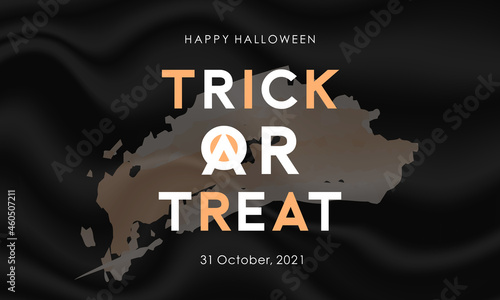 Minimal text Trick or Treat halloween design fo banner and page layout other.