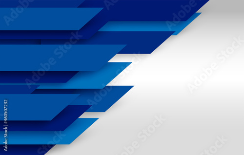 Abstract. Blue -white overlap shape background. vector .