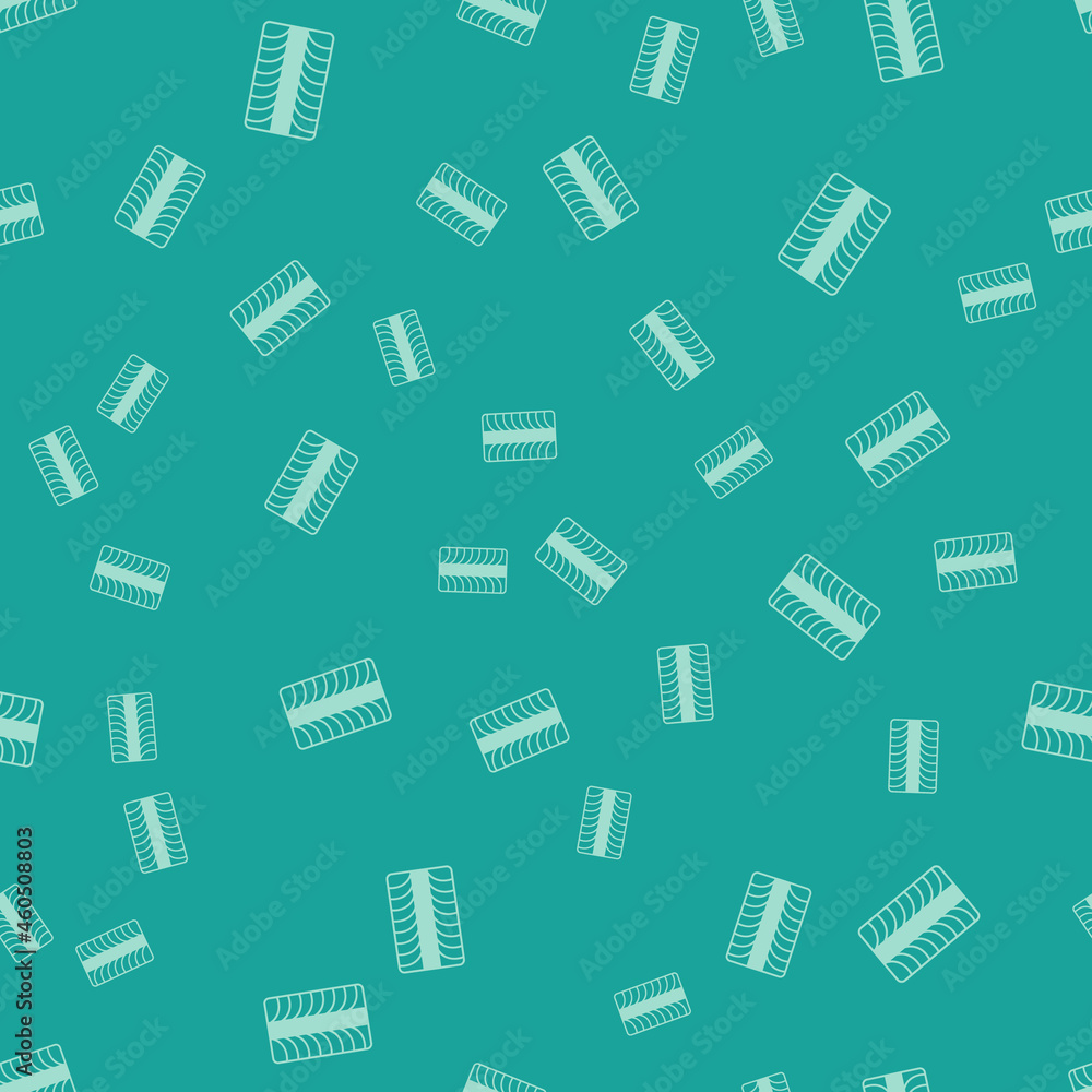 Green Car tire wheel icon isolated seamless pattern on green background. Vector Green Car tire wheel icon isolated seamless pattern on green background. Vector