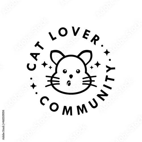 Cat lover community logo design