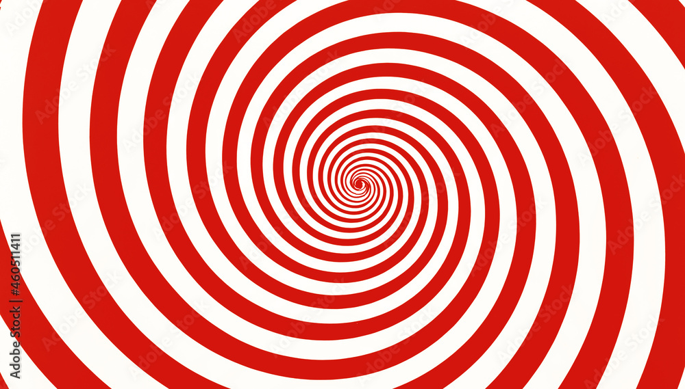 Hypnosis visualisation conept endless spiral, red color Hypnosis visualisation conept endless spiral, red color