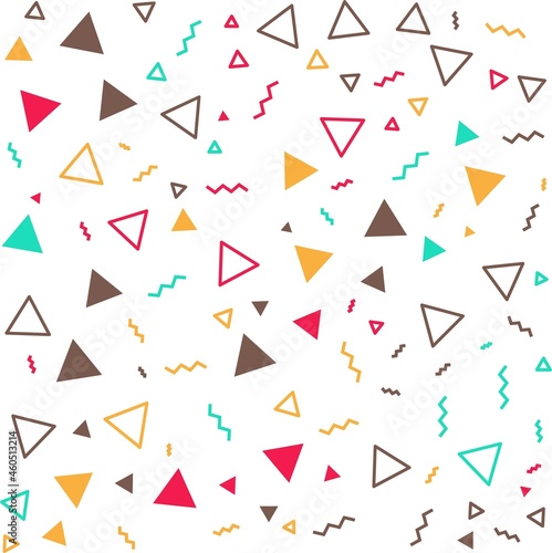 Colorful geometric triangles, zigzag background. Abstract pattern background. Shapes pattern. Colorful wrapping paper.