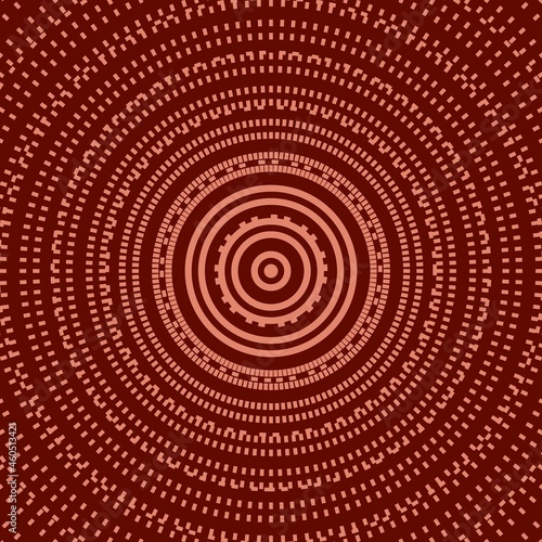 Mandala decoration. Spider web texture. Circle vector background. Brown circle. Circle symbol. Abstract tunnel. Radar background.
