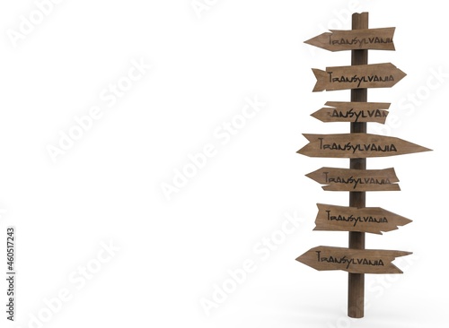 Dark wooden signboard, web elements set, banners and label 3d-rendering