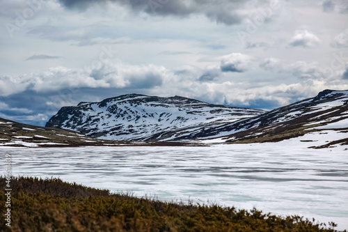 mountain landscape with lake Rondane, Norway, spring © Gude
