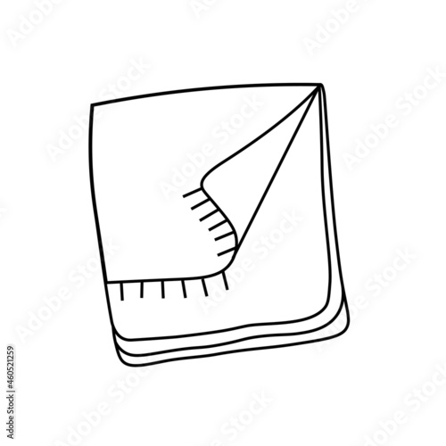 blanket line vector illustration for printing, backgrounds, wallpapers, covers, packaging, greeting cards, posters, stickers, textile and seasonal design. Isolated on white background.