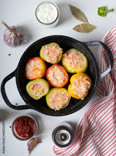 Step by step recipes. Homemade stuffed peppers. Instructions