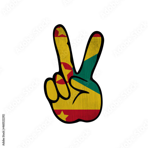 World countries. Hand sign Victory. Grenada