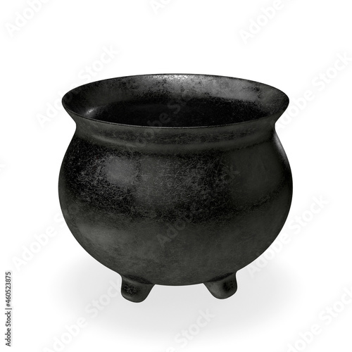 Cast iron pot 3d rendering