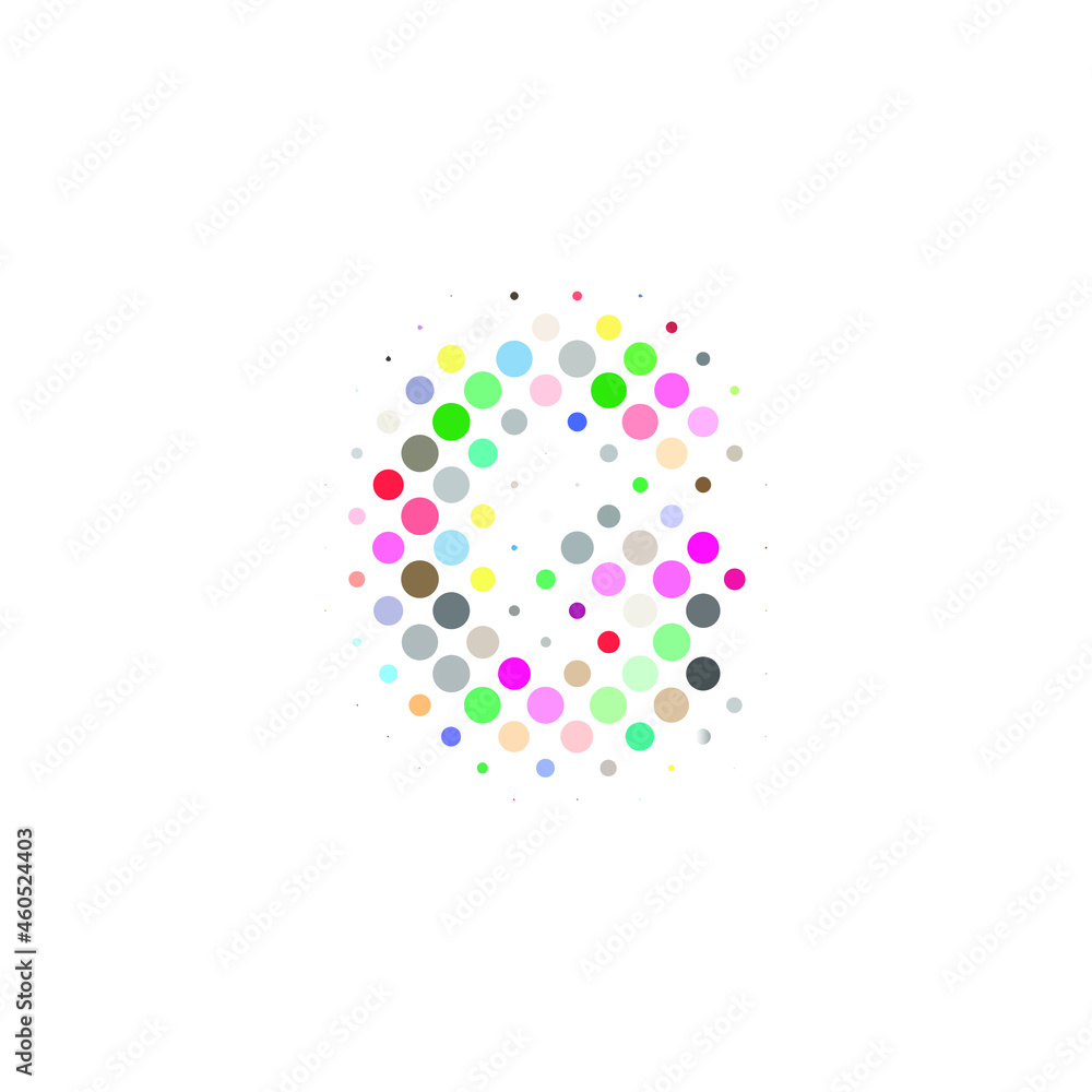 Letter G logo. Dots logo, dotted shape logotype vector design. colorful G letter logo in halftone dots style