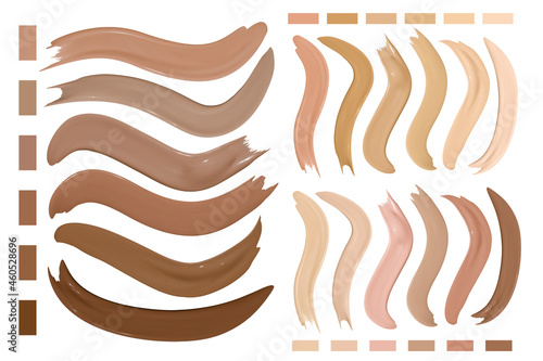 Beige Make Up Foundation Smudges. Cosmetic Concealer Texture. Paint Female Strokes. Skin Beauty Background. Brown Foundation Smudges. Fashion Liquid Smears. Face Care Splash. Foundation Smudges.