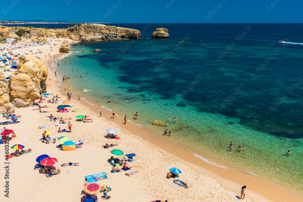 Aerial view of amazing Praia dos Paradinha beach, Albufeira, Algarve, Portugal Aerial view of amazing Praia dos Paradinha beach, Albufeira, Algarve, Portugal