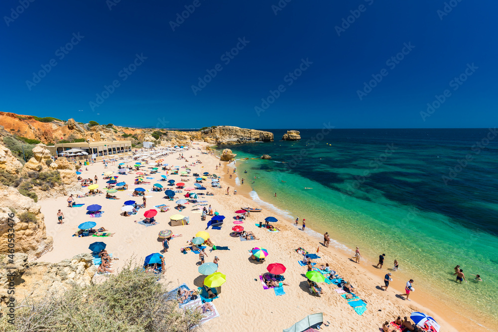 Aerial view of amazing Praia dos Paradinha beach, Albufeira, Algarve, Portugal Aerial view of amazing Praia dos Paradinha beach, Albufeira, Algarve, Portugal